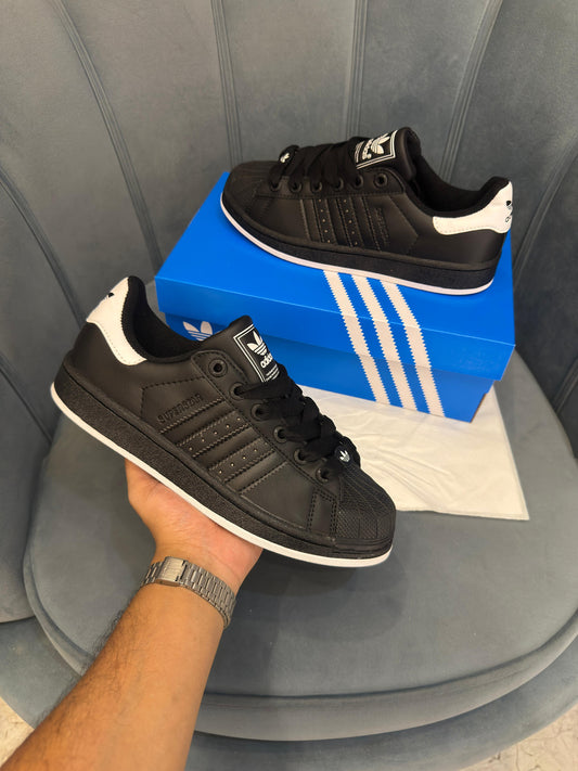 Adidas originals superstar black white sole