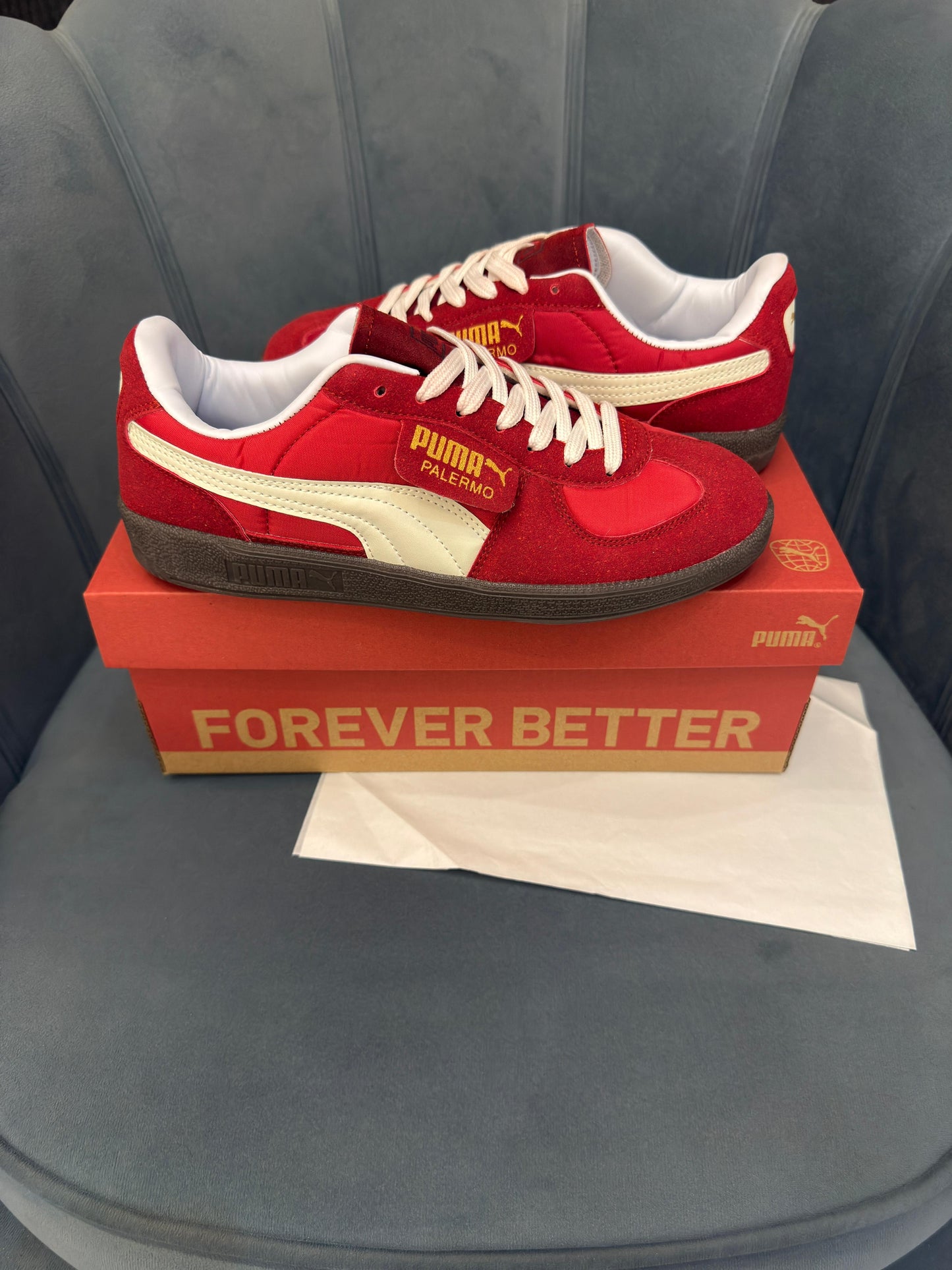 Puma palermo suede red