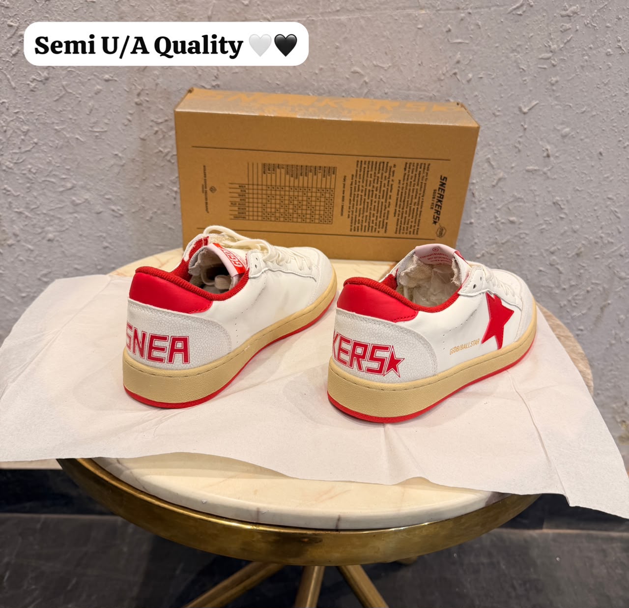 Golden goose ball star white red
