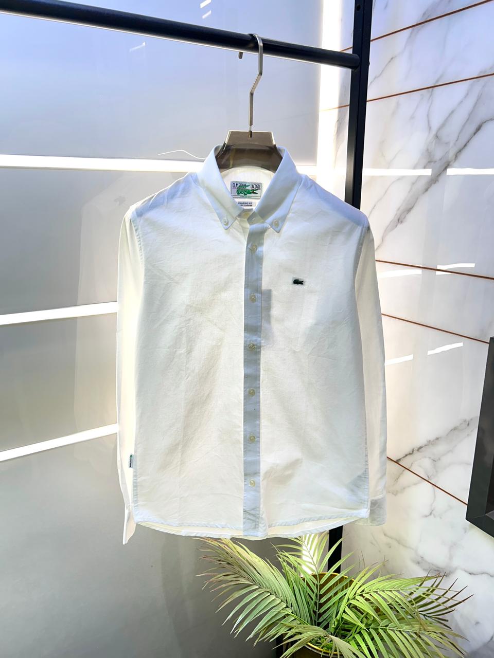 Lacoste oxford Lycra shirt
