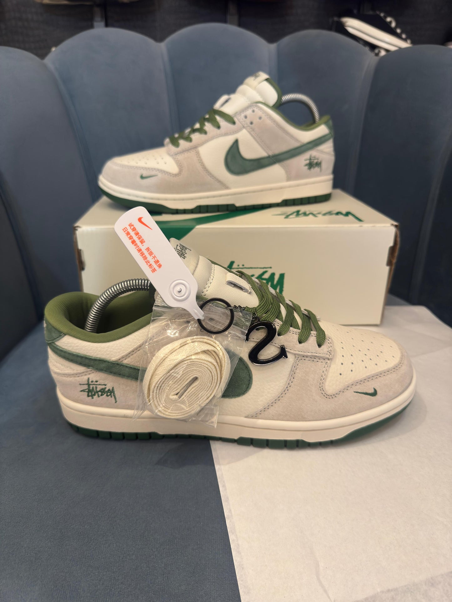 Nike sb dunk stussy green s