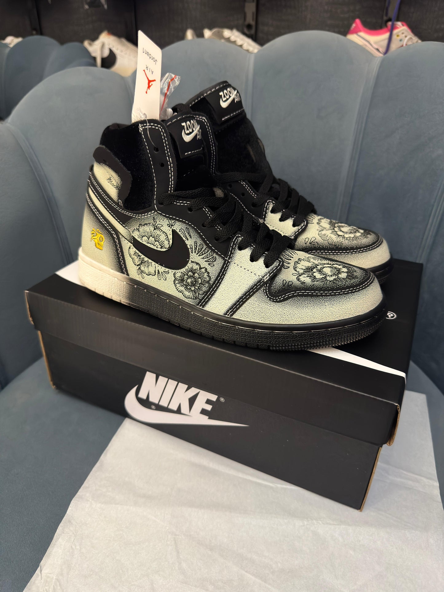 Nike air jordan retro 1 high zoom cmft 2 dia de muertos