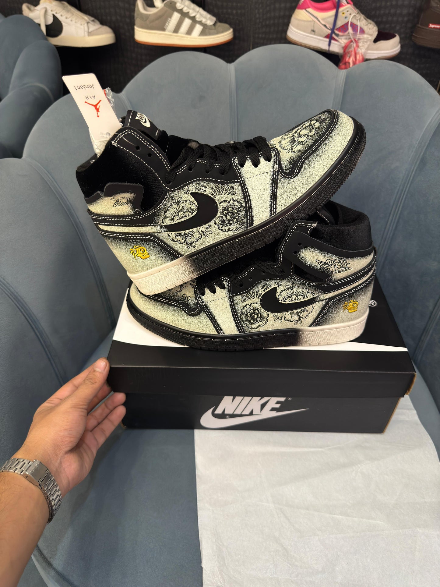 Nike air jordan retro 1 high zoom cmft 2 dia de muertos