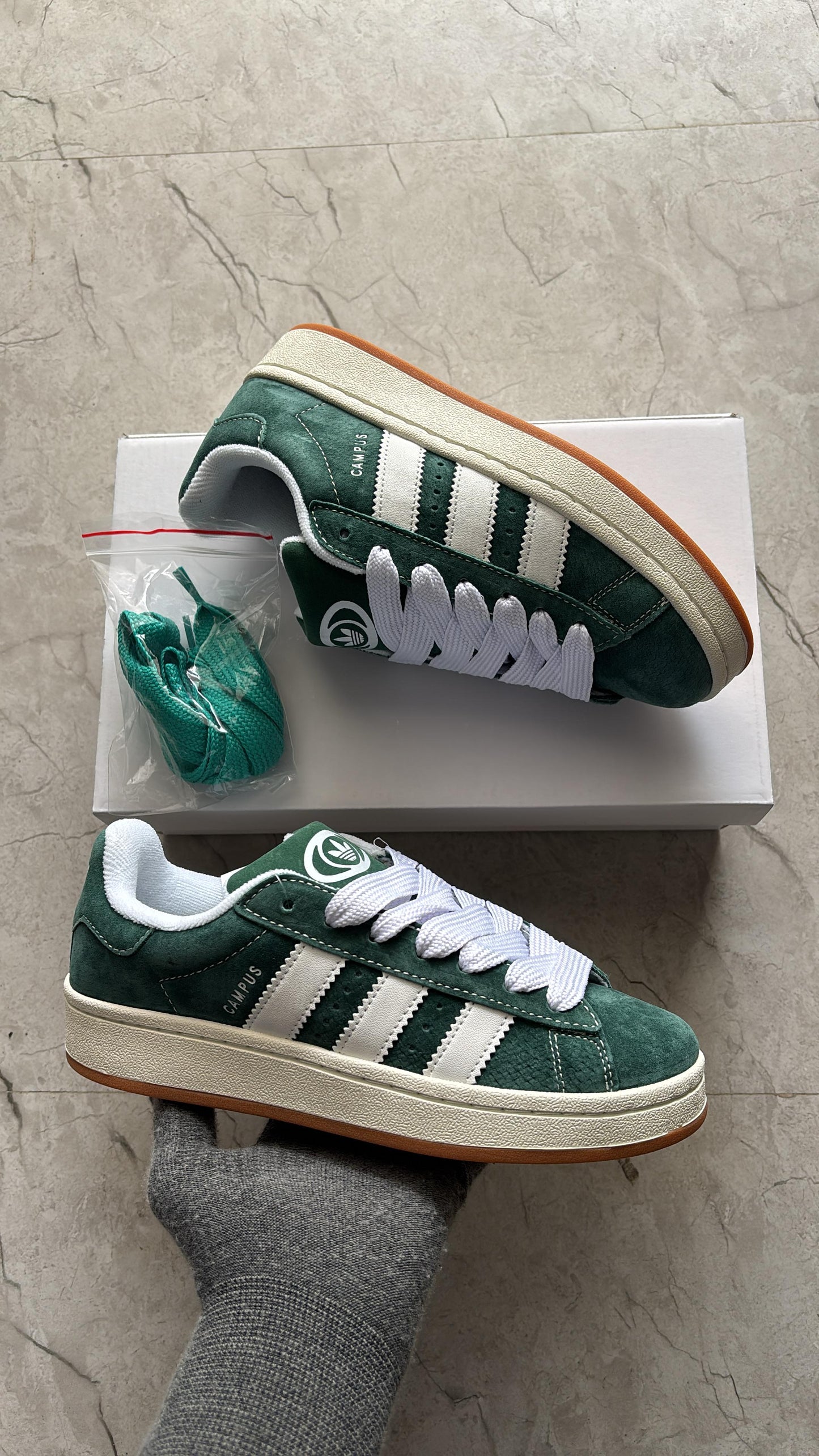 Adidas originals campus dark green