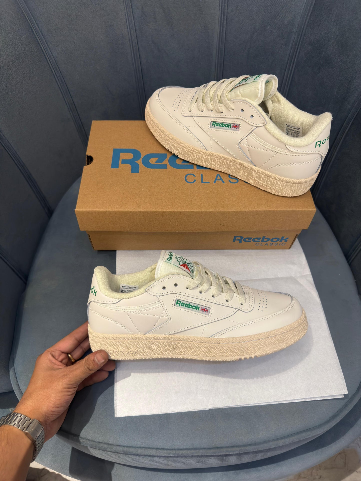Reebok classic chalk paperwhite