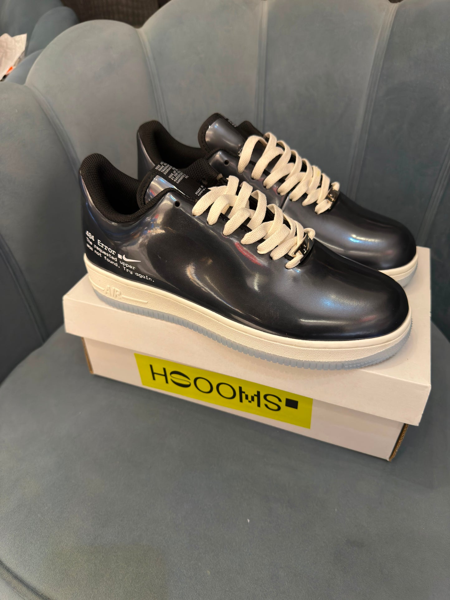 Nike airforce one 404 swoosh error black