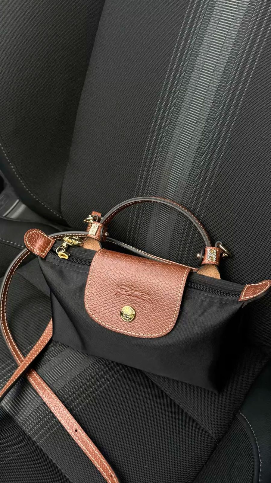 Long champ le pilage mini crossbody bag