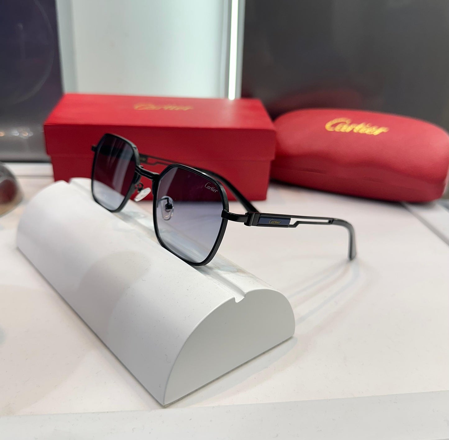 Cartier gun metal blue