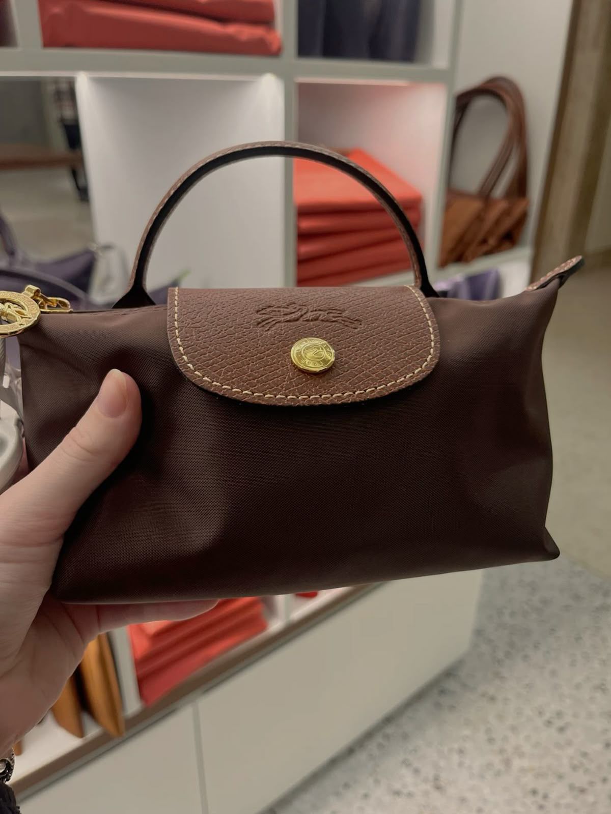 Long champ le pilage mini crossbody bag