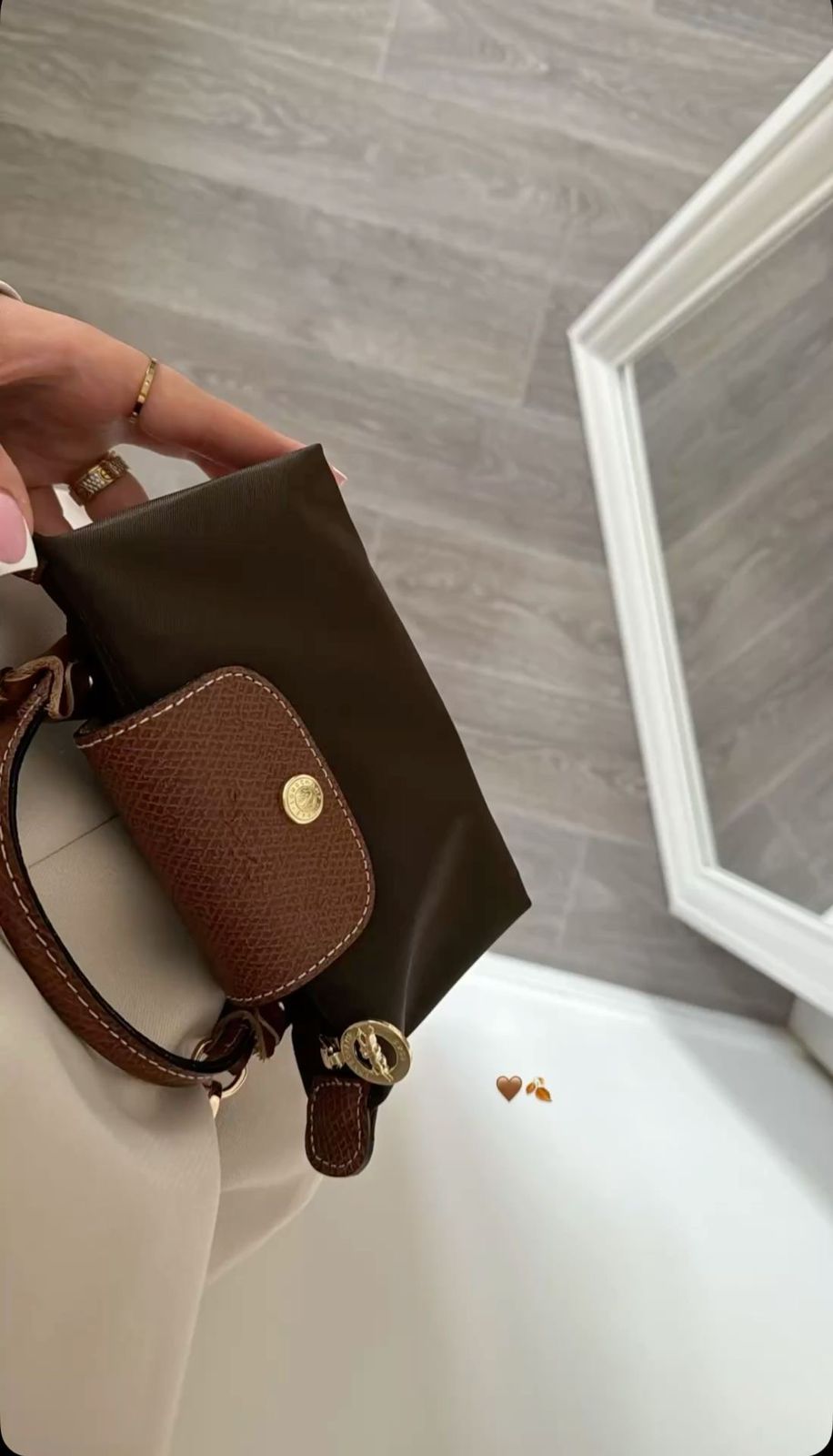 Long champ le pilage mini crossbody bag