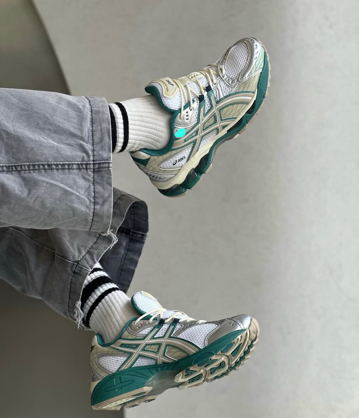 Asics nimbus 10.1 offwhite green