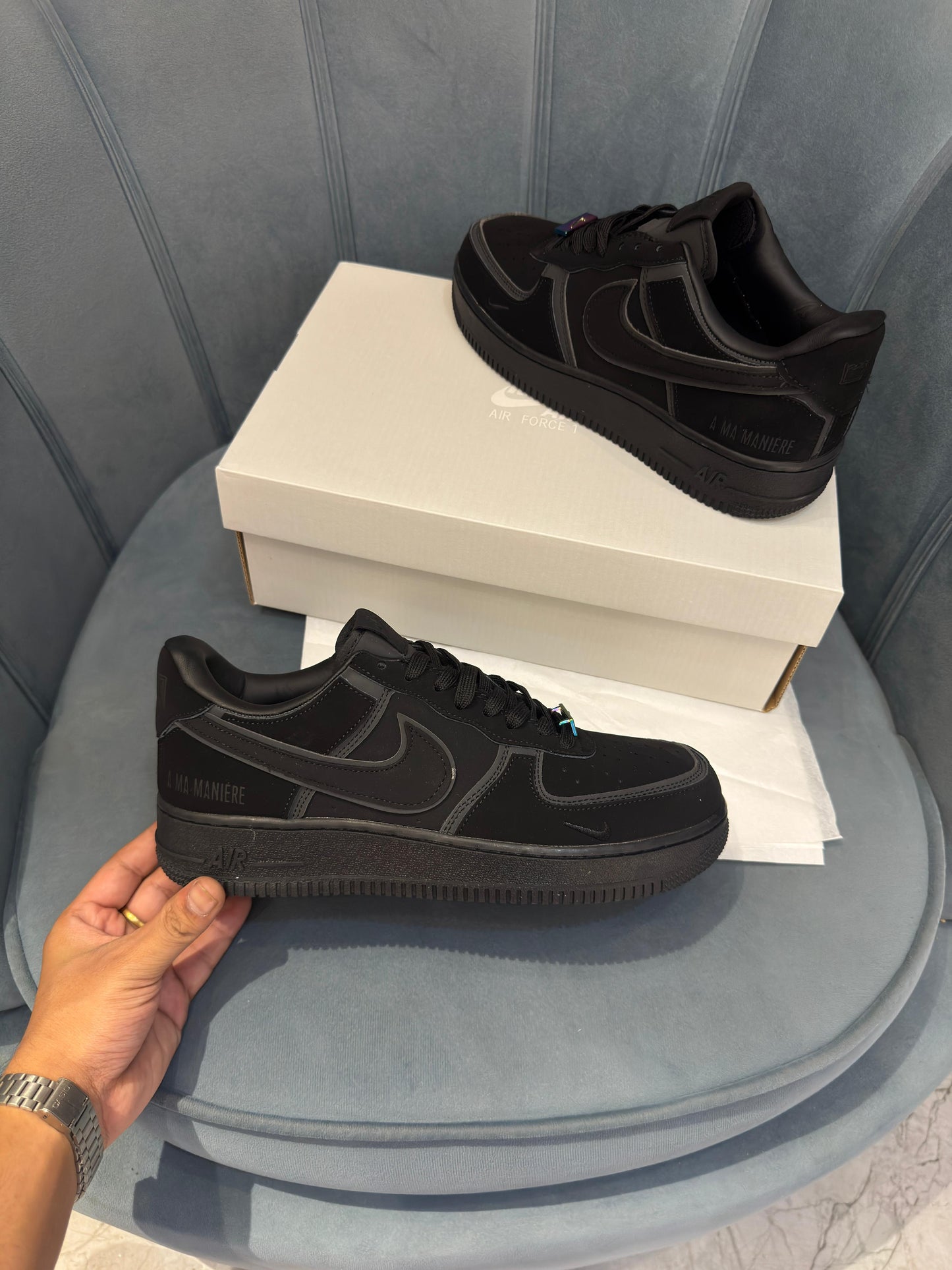 Nike airforce 1 low black ma maniere