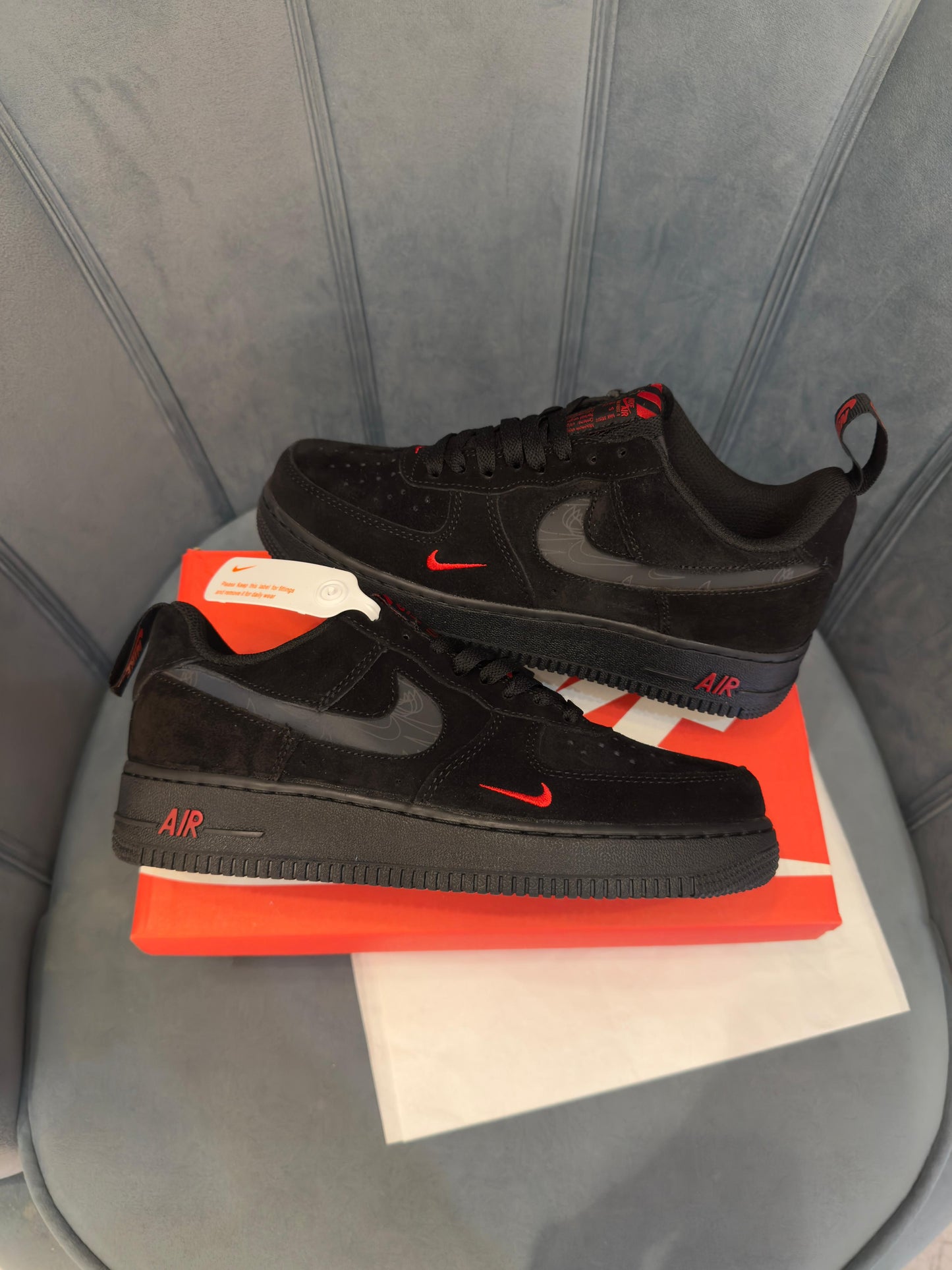Nike airforce 1 cool black reflective