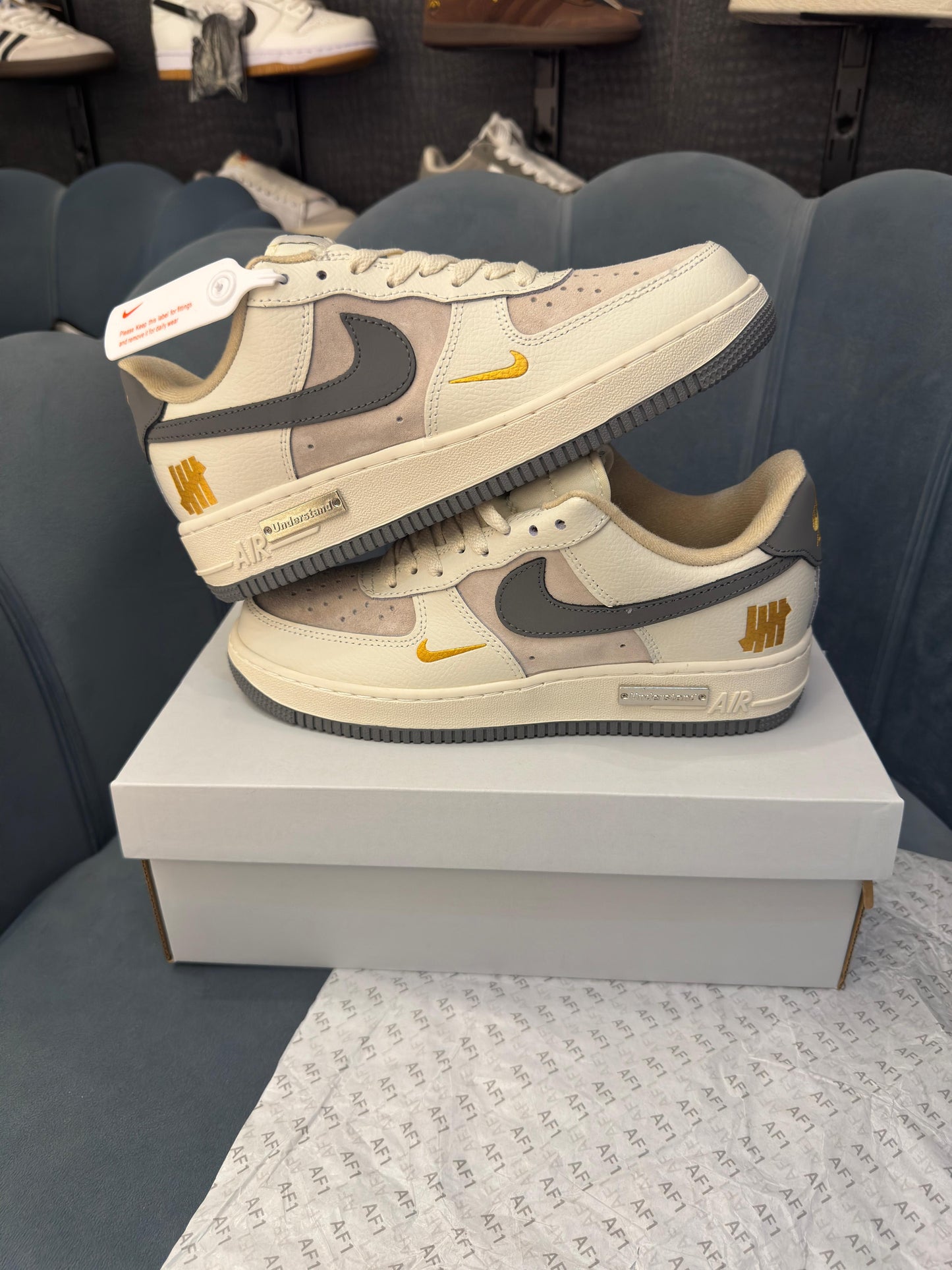 Nike airforce custom beige understand undefeated