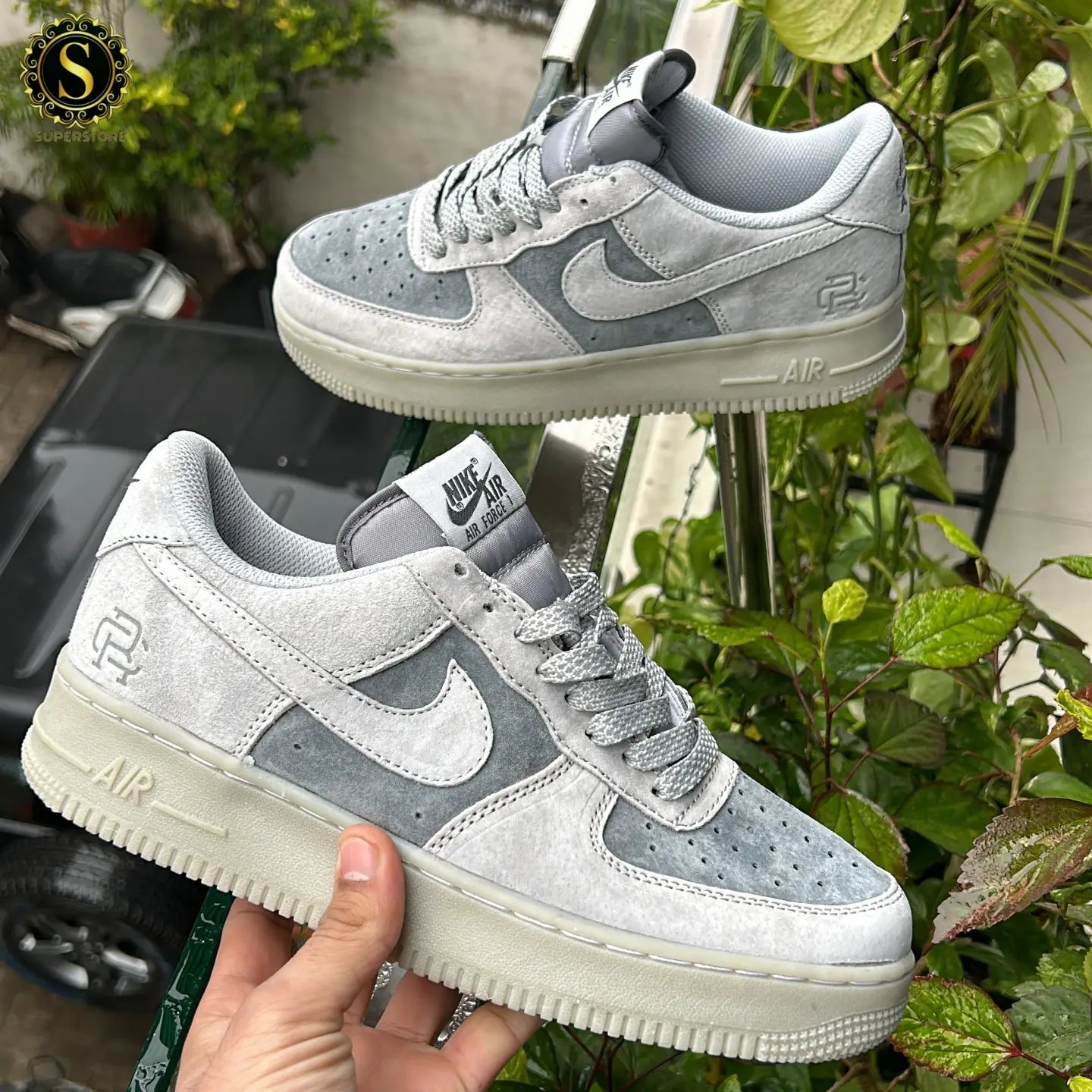 Nike airforce originals grey suede