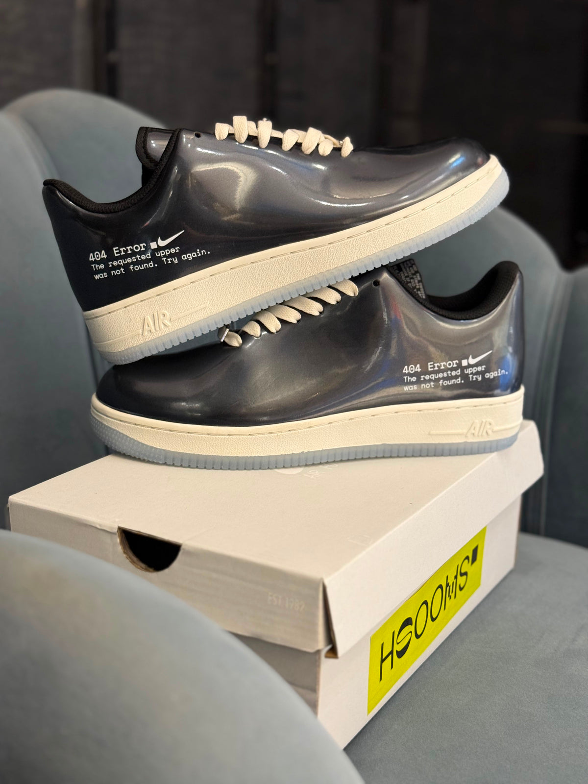 Nike airforce one 404 swoosh error black