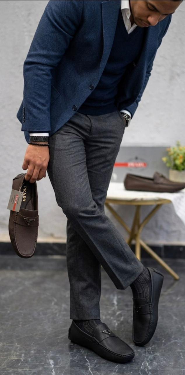 Prada paris loafers brown