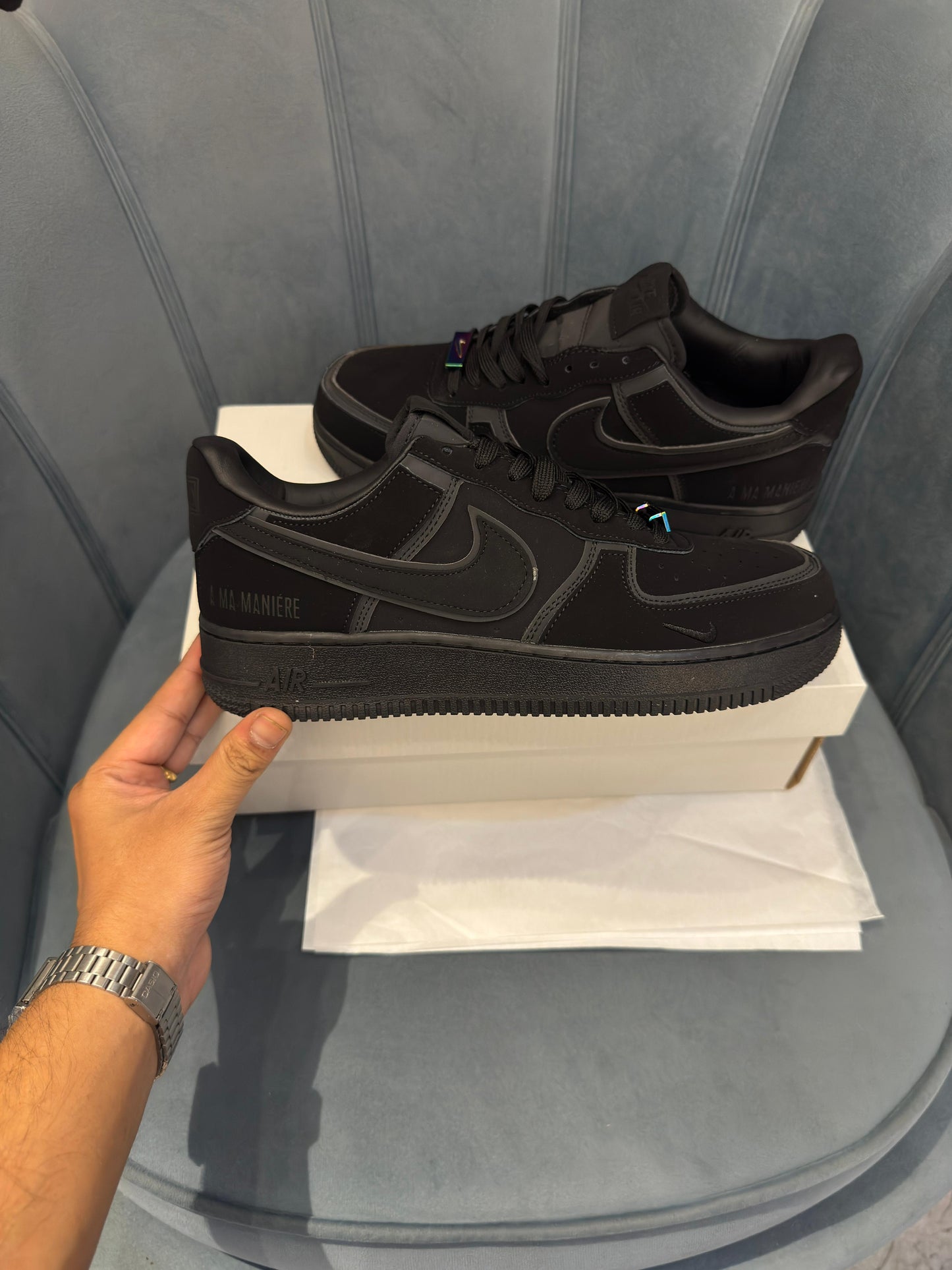 Nike airforce 1 low black ma maniere