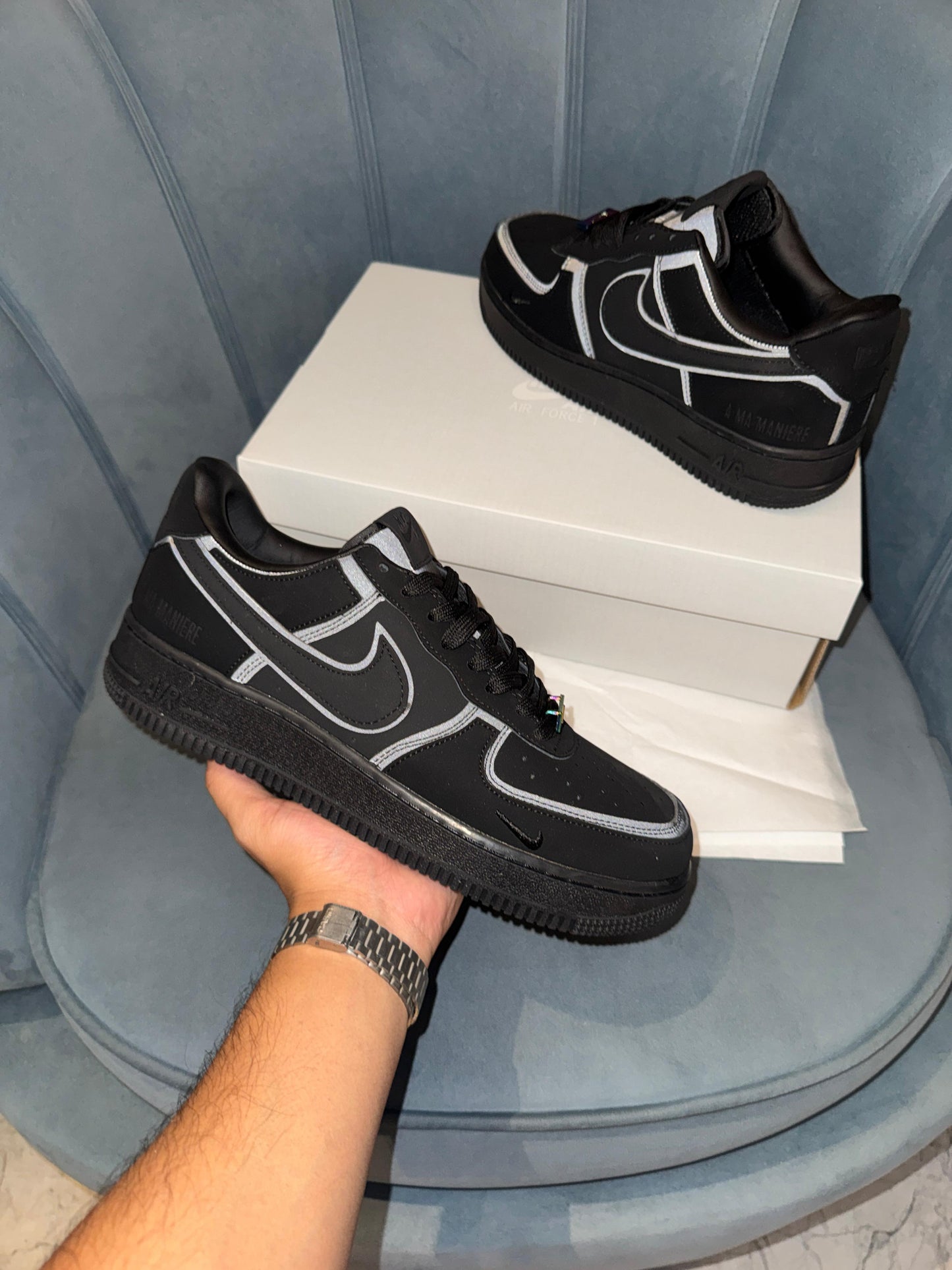 Nike airforce 1 low black ma maniere