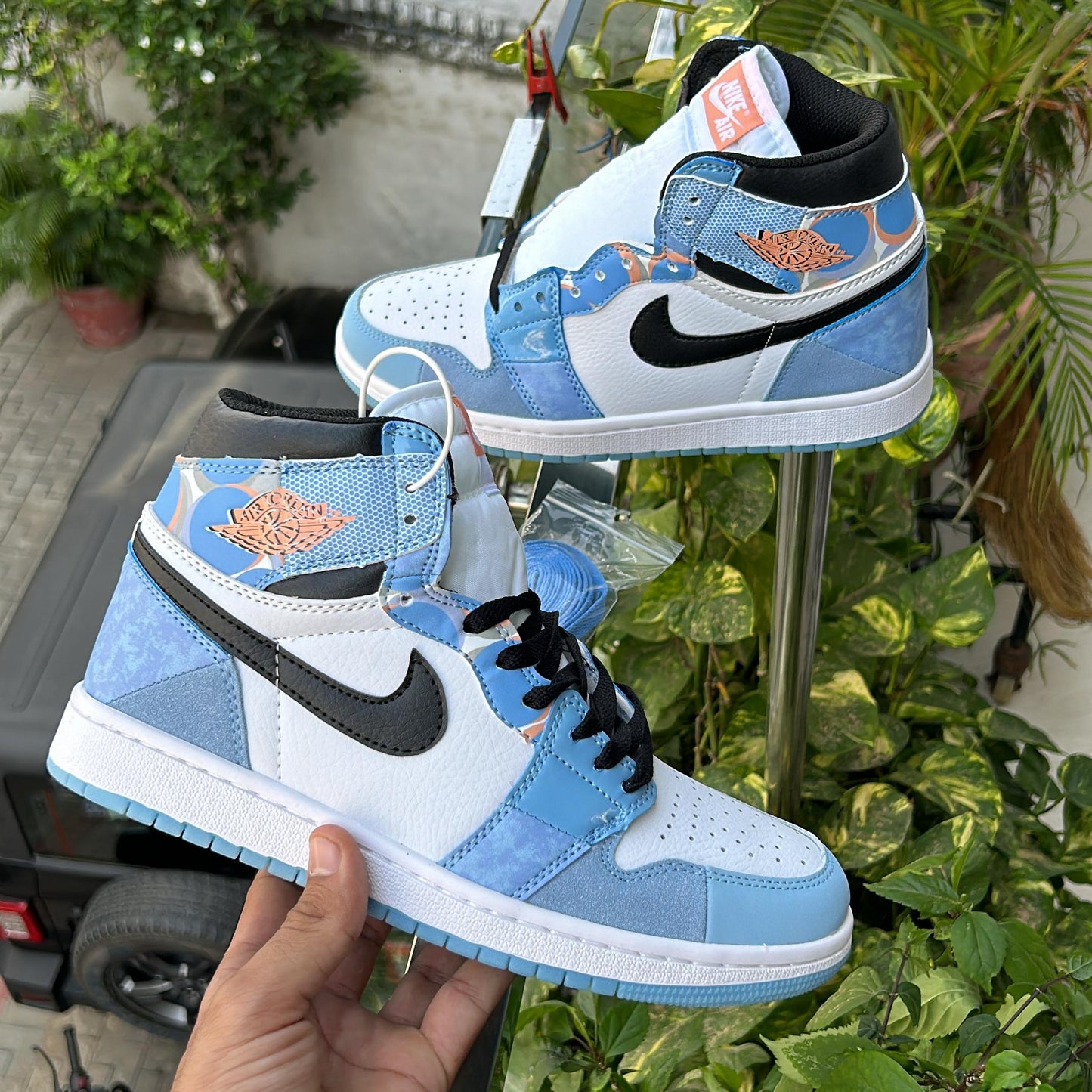 Nike air Jordan 1 spider-man new srs sole glow (blue)