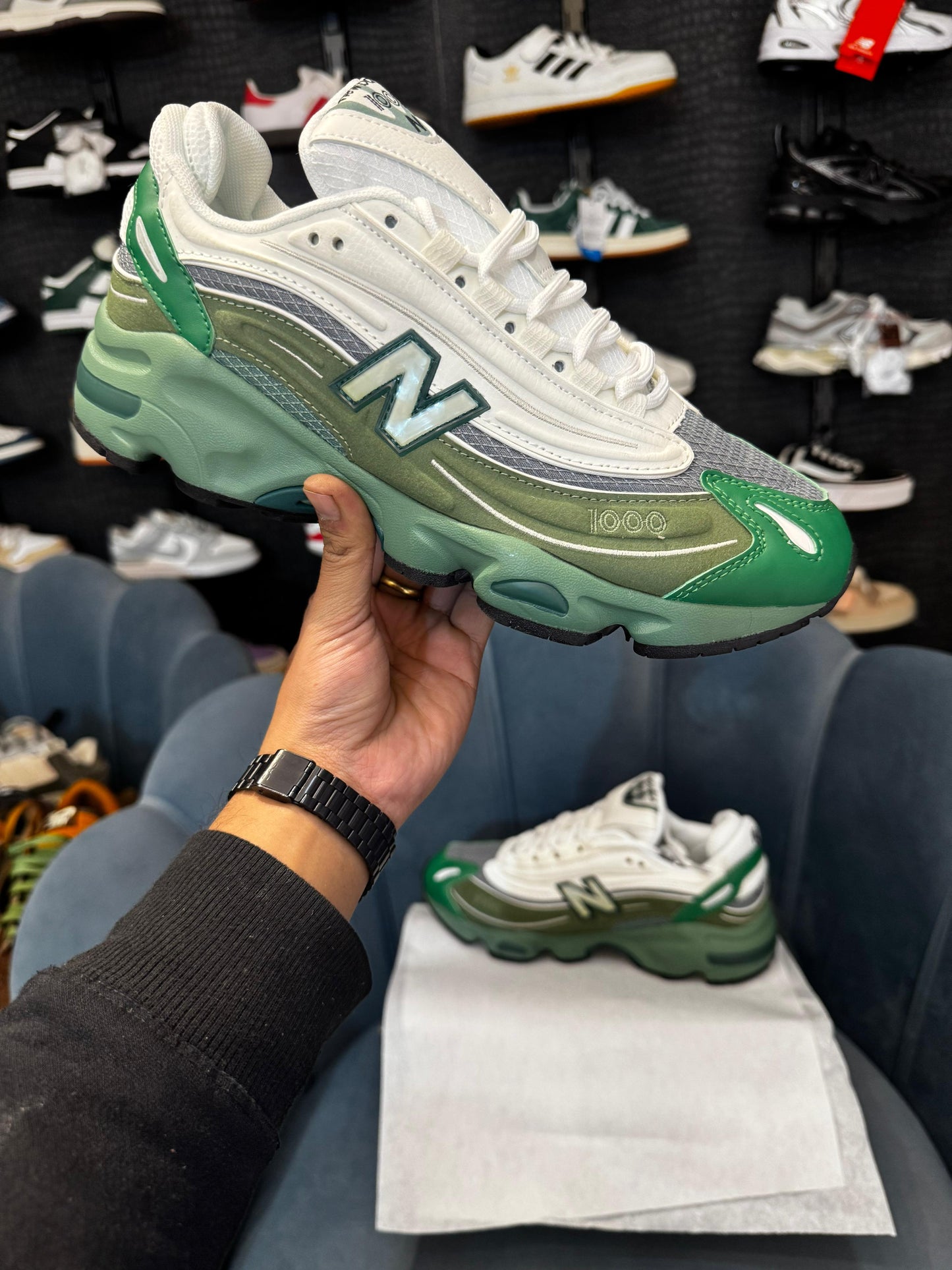 New balance 1000 green/white