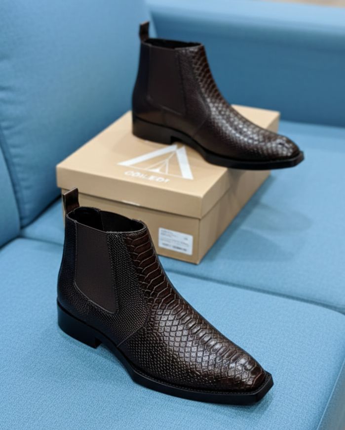 Zara croco chelsea boots