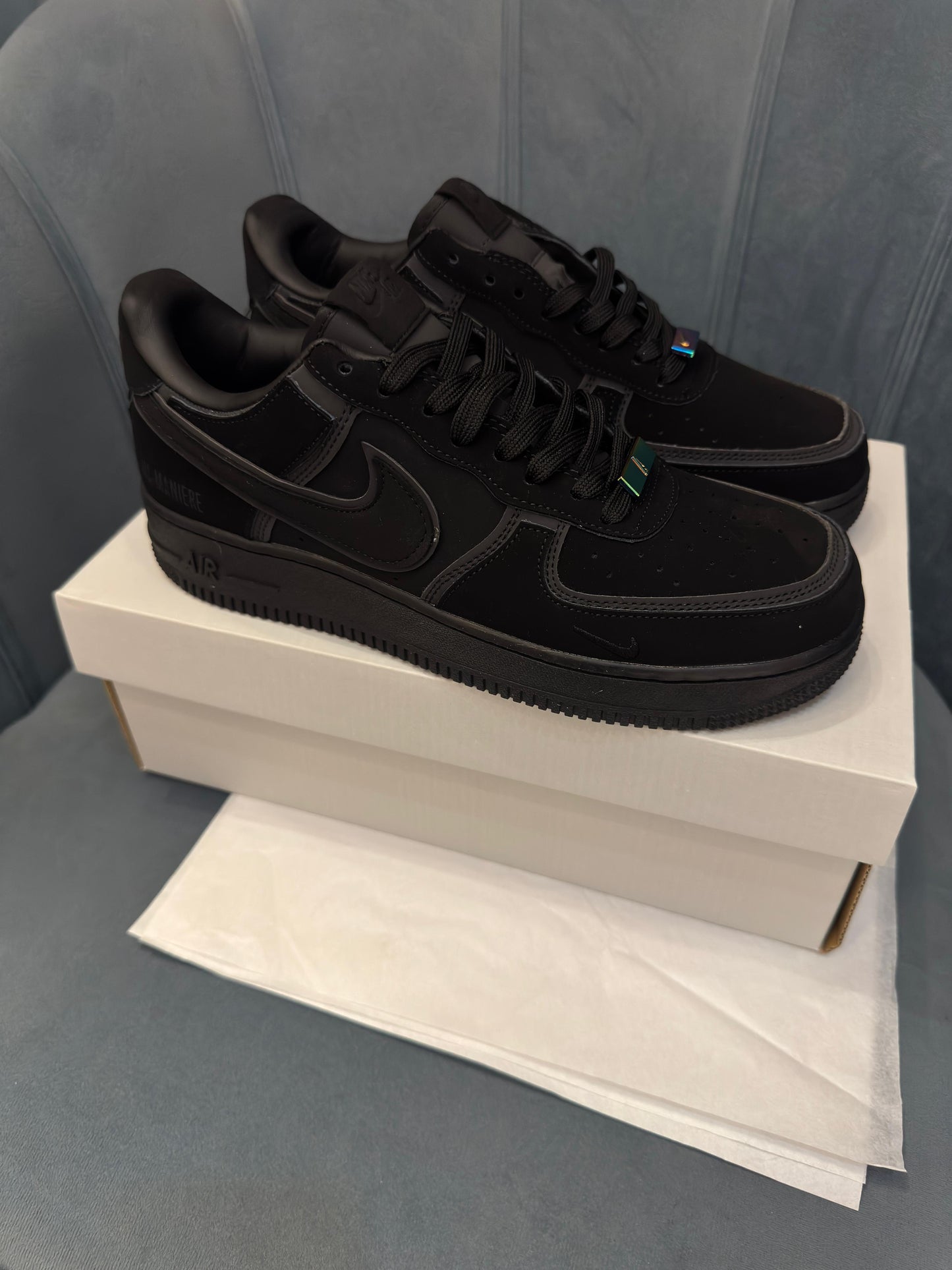 Nike airforce 1 low black ma maniere