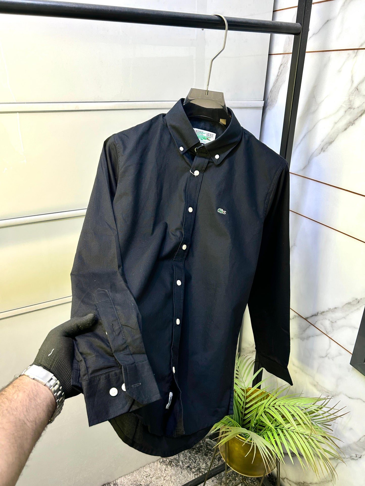 Lacoste oxford Lycra shirt